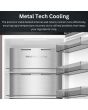 Teknix TH60TLBIX 60cm Tall Larder Fridge with Metal Tech Cooling - Stainless Steel