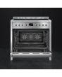 Smeg A1-9 90cm Opera Dual Fuel Range Cooker, Stainless Steel