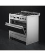 Smeg A1-9 90cm Opera Dual Fuel Range Cooker, Stainless Steel
