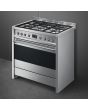 Smeg A1-9 90cm Opera Dual Fuel Range Cooker, Stainless Steel