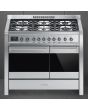 Smeg A2-81 100cm Opera Dual Fuel Range Cooker, Stainless Steel