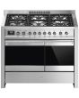 Smeg A2PY-81 100cm Opera Dual Fuel Range Cooker, Stainless Steel