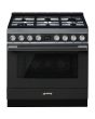 Smeg CPF9GPAN 90cm Portofino Dual Fuel Range Cooker, Anthracite