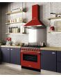 Smeg CPF9GPR 90cm Portofino Dual Fuel Range Cooker, Red