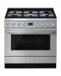 Smeg CPF9GPX 90cm Portofino Dual Fuel Range Cooker, Stainless Steel