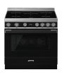 Smeg CPF9IPBL 90cm Portofino Electric Range Cooker, Black