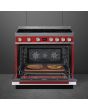 Smeg CPF9IPR 90cm Portofino Electric Range Cooker, Red