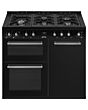 Smeg CX103GMBL Concert 100cm Dual Fuel Range Cooker - Black