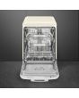 Smeg DFFABCR 60cm 50s Style Freestanding Dishwasher, Cream