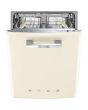 Smeg DIFABCR 60cm 50s Style Built-In Dishwasher, Cream