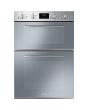 Smeg DOSF400S Cucina Double Oven, Stainless Steel with Silver Glass