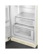 Smeg FAB30LCR5UK 60cm 50s Style Left Hand Hinge Freezer over Fridge, Cream