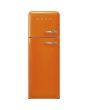 Smeg FAB30LOR5 60cm 50s Style left Hand Hinge Freezer over Fridge, Orange