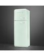Smeg FAB30LPG5UK 60cm 50s Style Left Hand Hinge Freezer over Fridge, Pastel