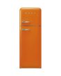 Smeg FAB30ROR5 60cm 50s Style Right Hand Hinge Freezer over Fridge, Orange