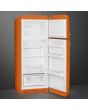 Smeg FAB30ROR5 60cm 50s Style Right Hand Hinge Freezer over Fridge, Orange