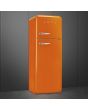 Smeg FAB30ROR5 60cm 50s Style Right Hand Hinge Freezer over Fridge, Orange