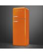 Smeg FAB30ROR5 60cm 50s Style Right Hand Hinge Freezer over Fridge, Orange