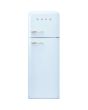 Smeg FAB30RPB5UK 60cm 50s Style Right Hand Hinge Freezer over Fridge, Pastel