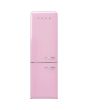 Smeg FAB32LPK5 60cm 50s Style Left Hand Hinge Fridge over Freezer, Pink