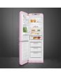 Smeg FAB32LPK5 60cm 50s Style Left Hand Hinge Fridge over Freezer, Pink