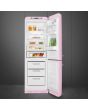 Smeg FAB32RPK5 60cm 50s Style Right Hand Hinge Fridge Freezer, Pink