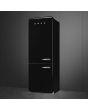 Smeg FAB38LBL5 70cm 50s Style Left Hand Hinge Fridge Freezer, Black