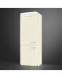 Smeg FAB38LCR5 70cm 50s Style Left Hand Hinge Fridge Freezer, Cream