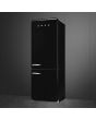 Smeg FAB38RBL5 70cm 50s Style Right Hand Hinge Fridge Freezer, Black