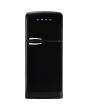 Smeg FAB50RBL5 80.4cm 50s Style Right Hand Hinge Fridge Freezer, Black