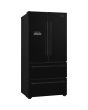 Smeg FQ55FNDF 84cm Two Door Two Drawer Fridge Freezer, Black