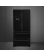 Smeg FQ55FNDF 84cm Two Door Two Drawer Fridge Freezer, Black