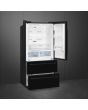 Smeg FQ55FNDF 84cm Two Door Two Drawer Fridge Freezer, Black