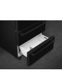 Smeg FQ55FNDF 84cm Two Door Two Drawer Fridge Freezer, Black