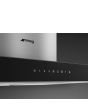 Smeg KBT9L4VN 90cm Chimney Hood, Stainless Steel with Black Glass Facia Auto