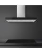 Smeg KBT9L4VN 90cm Chimney Hood, Stainless Steel with Black Glass Facia Auto
