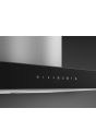 Smeg KBTI9L4VN 90cm Island Hood, Stainless Steel with Black Glass Facia Auto
