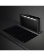 Smeg KDD90CNE 90cm Island Downdraft Hood, Black Glass