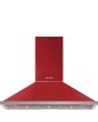 Smeg KPF12RD 120cm Portofino Chimney Hood, Red
