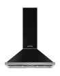 Smeg KPF9BL 90cm Portofino Chimney Hood, Black