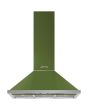 Smeg KPF9OG 90cm Portofino Chimney Hood, Olive Green