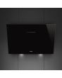 Smeg KV394N 90cm Angled Chimney Hood in Black Glass Auto Vent 2.0