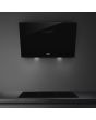 Smeg KV394N 90cm Angled Chimney Hood in Black Glass Auto Vent 2.0