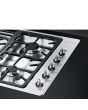 Smeg PGF95-4 87cm Classic Gas Hob, Stainless Steel