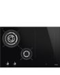 Smeg PM3743D 75cm Eclipse Mixed Fuel Hob 2 Gas Burners 1 Induction Multizone