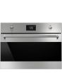 Smeg SF4390MCX 45cm Classic Combi Microwave Oven, Stainless Steel