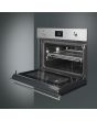 Smeg SF4390MCX 45cm Classic Combi Microwave Oven, Stainless Steel