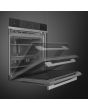 Smeg SOP6104TPN 60cm Linea Pyrolytic Multifunction Oven in Black Glass