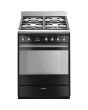 Smeg SUK61MBL9 60cm Concert Dual Fuel Cooker, Black