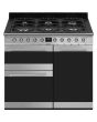 Smeg SY103 100cm Symphony Dual Fuel Range Cooker, Stainless Steel